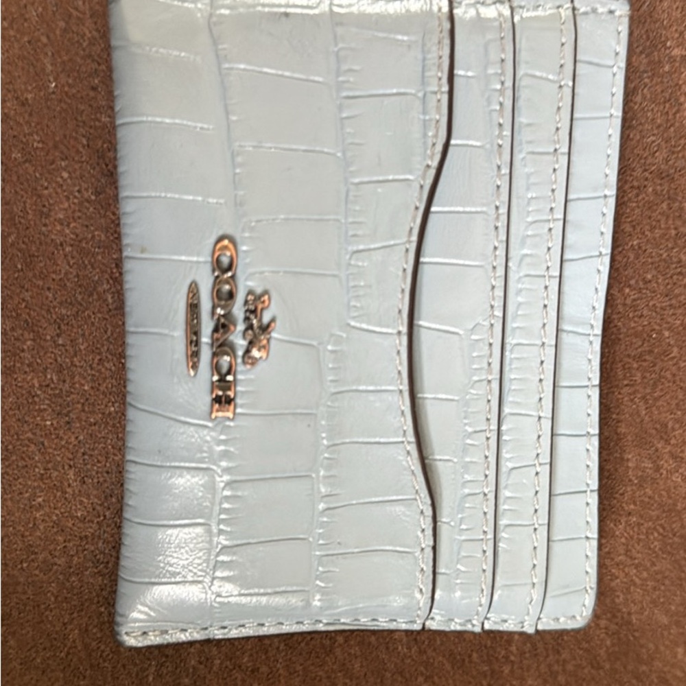 Coach Croc Embossed Card Holder